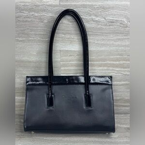 Cleo & Patel Paris Chic Multi Compartment Black Leather Shoulder Bag